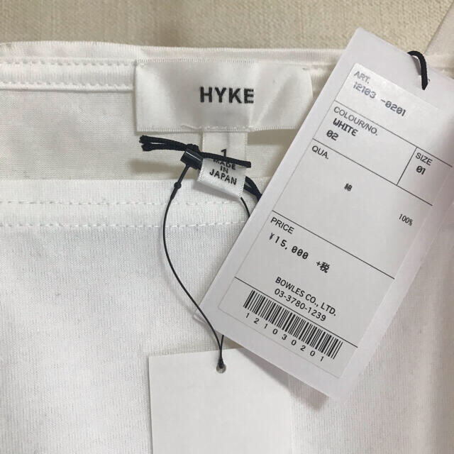 【未着用タグ付】 HYKE／ハイク　ハーフスリーブカットソー　トップス　ホワイト