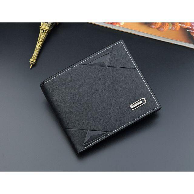 ☆近未来的なデザインの二つ折り財布☆ブラック約77ｇ素材