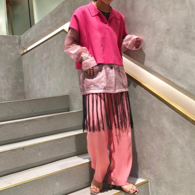 6 ROKU GEORGETTE TUCK PANTS 2 ピンク 32 サイズ brentwoodmanor.co.nz