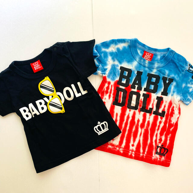 BABYDOLL(ベビードール)のBABY DOLL 80cm Tシャツ2点set、ズボン3点set キッズ/ベビー/マタニティのベビー服(~85cm)(Ｔシャツ)の商品写真