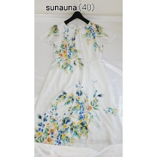 スーナウーナ(SunaUna)の美品♪(40) sunaunaスーナウーナ　半袖ワンピース(ひざ丈ワンピース)