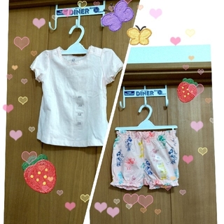 ベビーギャップ(babyGAP)のベビー服　80 ミニー　半袖　ショートパンツ　GAP　ピンク　女の子(Ｔシャツ)