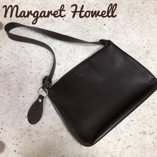 MARGARET HOWELL - MHL マーガレットハウエル レザーショルダーバッグ 