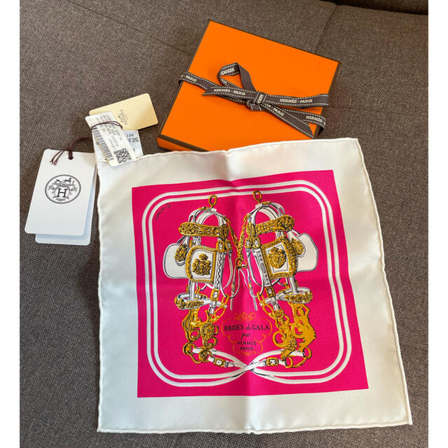 Hermes(エルメス)のエルメス カレ ナノ 20 ピンク レディースのファッション小物(バンダナ/スカーフ)の商品写真