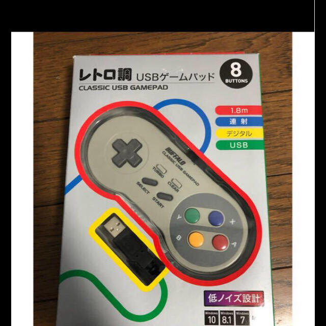 Buffalo(バッファロー)のBUFFALO ゲームパッド レトロ スーパーファミコン USB スマホ/家電/カメラのPC/タブレット(PC周辺機器)の商品写真