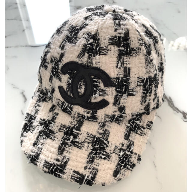 独特な店 帽子 ブラック CHANEL シャネル ツイードキャップ 美品 - shabahige.boo.jp