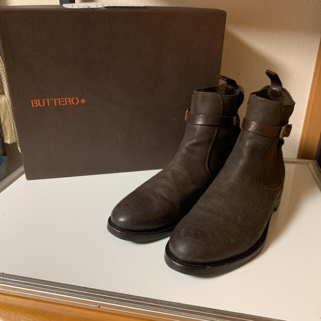 最新作の ブッテロ BUTTERO 美品 - BUTTERO サイドゴアブーツ 1/2 サイズ40 ブーツ