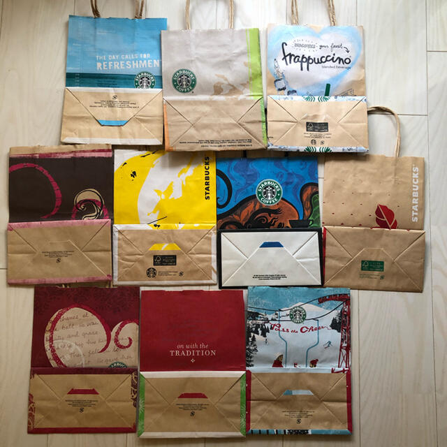 Starbucks Coffee(スターバックスコーヒー)のスターバックス☆ショッパー10枚セット レディースのバッグ(ショップ袋)の商品写真