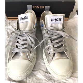 コンバース(CONVERSE)のコンバース　スニーカー　シルバー・ローカット（US9.5／JPN28）(スニーカー)