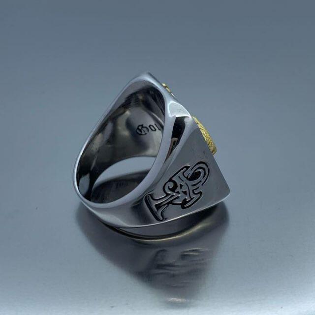 メンズ　台印　シグネットリング　シルバー　ステンレス　ホルスの目デザイン　19号 メンズのアクセサリー(リング(指輪))の商品写真