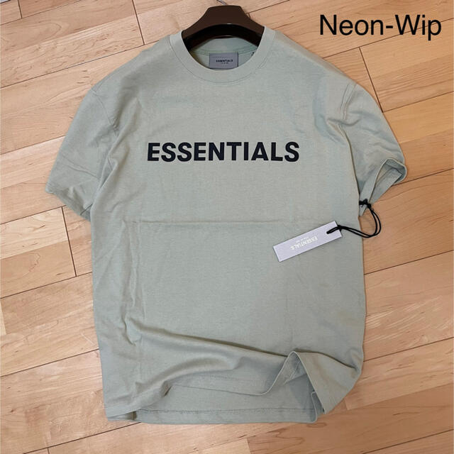 FEAR OF GOD ESSENTIALS  フロント ラバー ロゴ Tシャツ