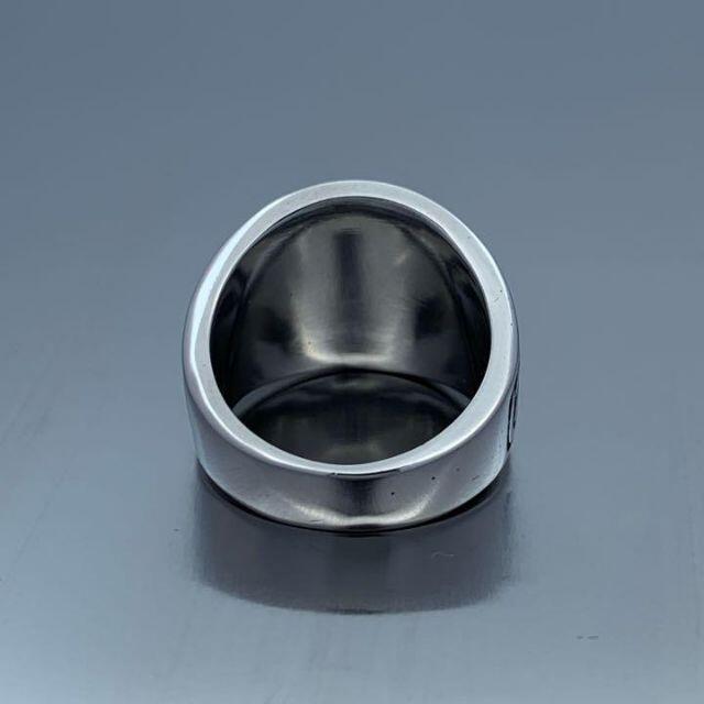 メンズ　平打ち極太リング　シルバー　チタン　コンパスデザイン　鏡面　18号 メンズのアクセサリー(リング(指輪))の商品写真