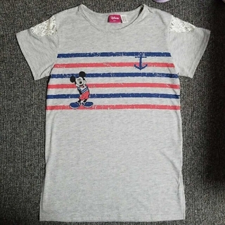 ディズニー(Disney)の半袖チュニック　Tシャツ　ワンピース(Tシャツ/カットソー)