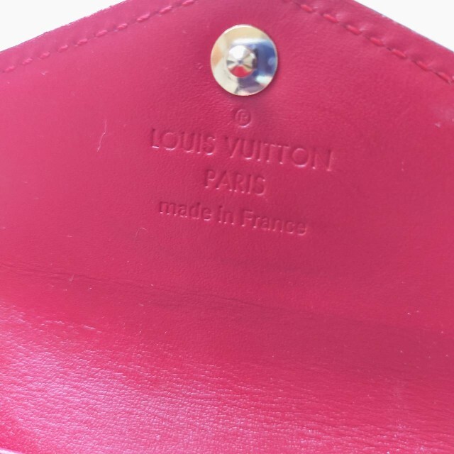 ルイヴィトン LOUIS VUITTON キーケース 赤 レザー