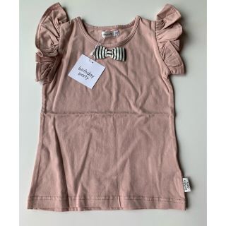 ベベ(BeBe)の新品未使用 bebe バースデーパーティー 袖フリルＴシャツ 110センチ(Tシャツ/カットソー)