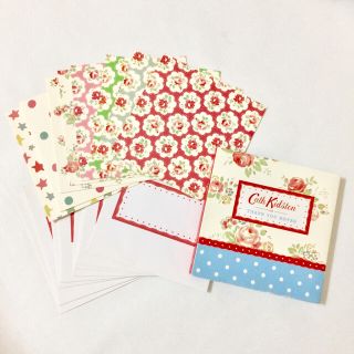 キャスキッドソン(Cath Kidston)のキャスキッドソン カード セット 文房具 封筒 新品 手紙 花柄 ドット (ノート/メモ帳/ふせん)