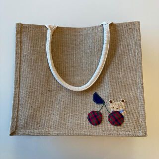 ムジルシリョウヒン(MUJI (無印良品))の専用出品　handmade 刺繍　さくらんぼ　無印良品エコバッグジュートバッグ(バッグ)