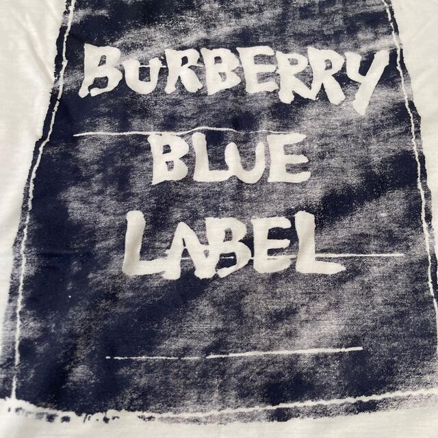 BURBERRY BLUE LABEL(バーバリーブルーレーベル)のバーバリーブルーレーベル　袖　リボン　Tシャツ レディースのトップス(Tシャツ(半袖/袖なし))の商品写真