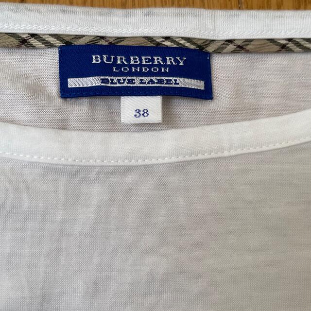 BURBERRY BLUE LABEL(バーバリーブルーレーベル)のバーバリーブルーレーベル　袖　リボン　Tシャツ レディースのトップス(Tシャツ(半袖/袖なし))の商品写真