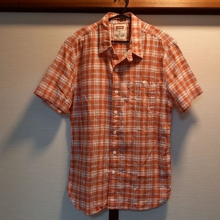 リーバイス(Levi's)のお値引きLEVI'Sコットンシャツ半袖チックオレンジM新品未使用(シャツ)