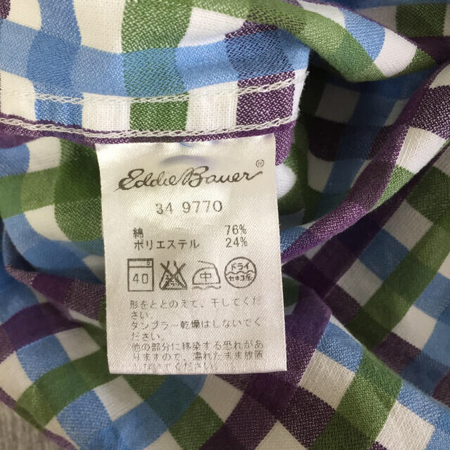 Eddie Bauer(エディーバウアー)のエディーバウアー チェック 半袖シャツ Mサイズ メンズのトップス(シャツ)の商品写真
