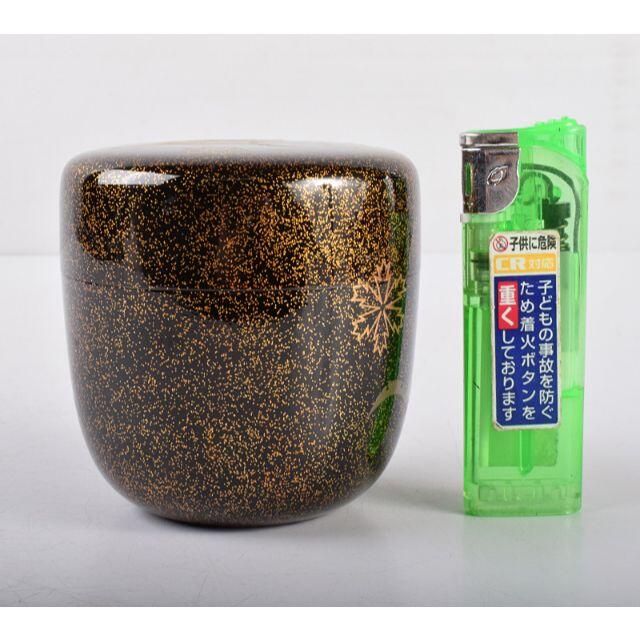茶道具 蒔絵師 村田宗覚作 内銀溜 冬景色蒔絵 大棗 共箱 D R3650 茶道具 蒔絵師 村田宗覚作 内銀溜 冬景色蒔絵 大棗 共箱 D R3650