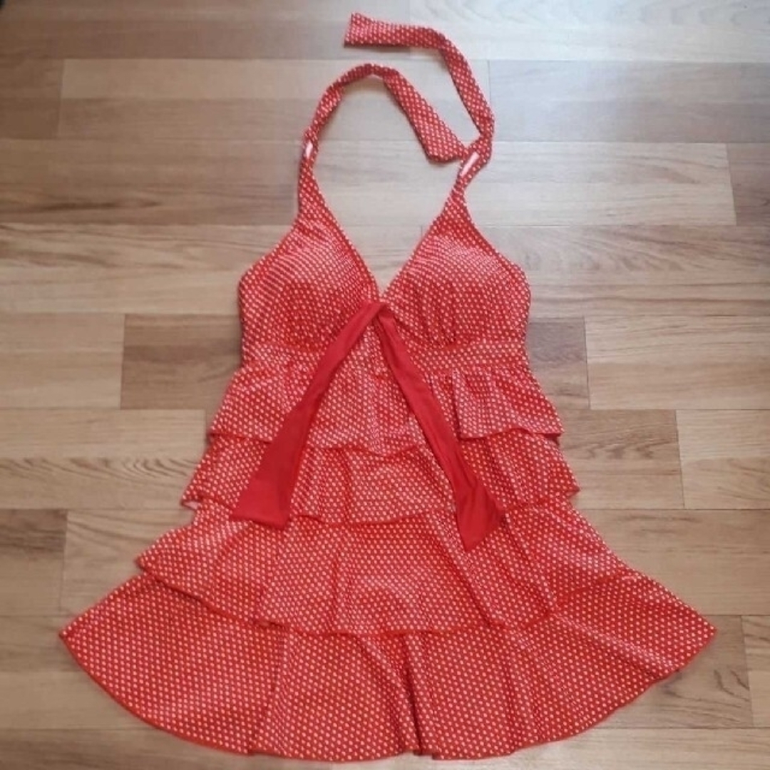 水玉　水着 体型カバー　ワンピース　2点セット　XL レディースの水着/浴衣(水着)の商品写真