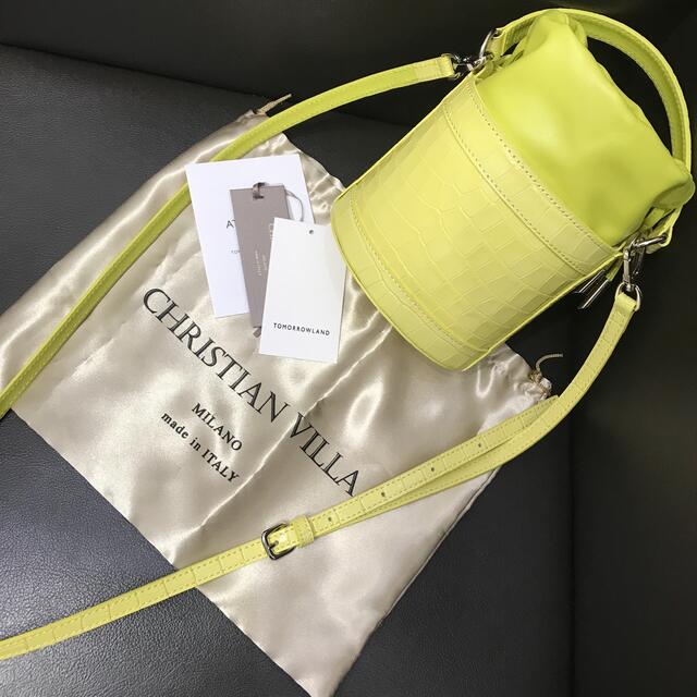 TOMORROWLAND(トゥモローランド)の新品未使用 CHRISTANVILLA クロコダイル型押し ショルダーバッグ レディースのバッグ(ショルダーバッグ)の商品写真
