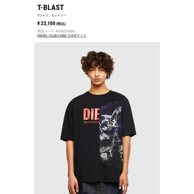 2021SS DIESEL T-BLAST Tシャツ　Lサイズ