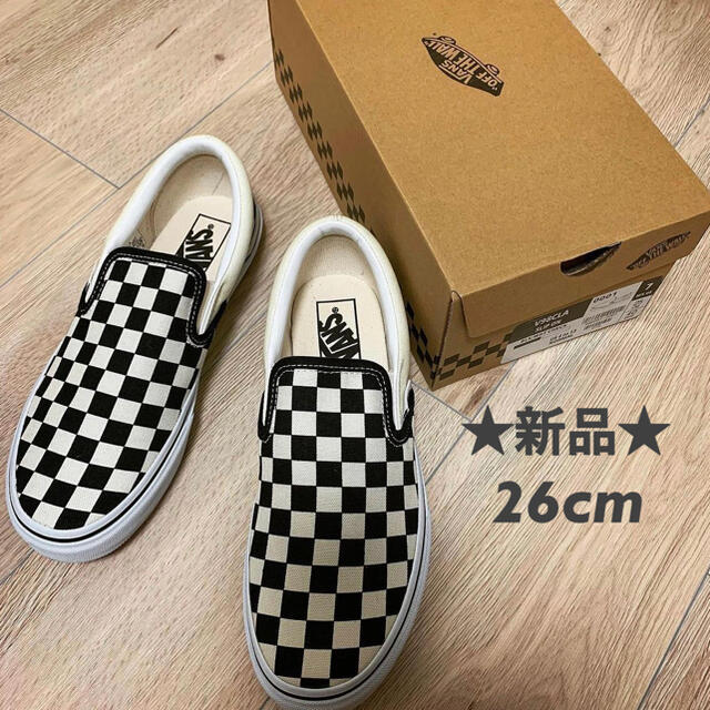 VANS(ヴァンズ)の【新品】ヴァンズ スニーカー スリッポン チェッカー VANS V98CLA  メンズの靴/シューズ(スニーカー)の商品写真