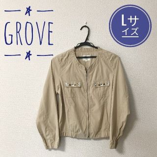 グローブ(grove)のクローブ　レディースジャケット(ノーカラージャケット)