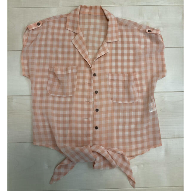 allamanda(アラマンダ)のチェックシャツ レディースのトップス(シャツ/ブラウス(半袖/袖なし))の商品写真