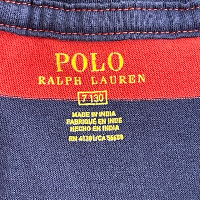 Ralph Lauren(ラルフローレン)の美品　ラルフローレン ボーダー Tシャツ　130cm キッズ/ベビー/マタニティのキッズ服男の子用(90cm~)(Tシャツ/カットソー)の商品写真