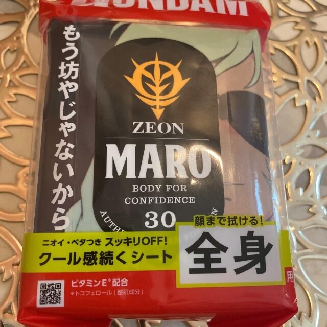 MARO(マーロ)の✩マーロ デザイン ボディーシート 30枚 GM 機動戦士ガンダム限定2個セット コスメ/美容のボディケア(制汗/デオドラント剤)の商品写真