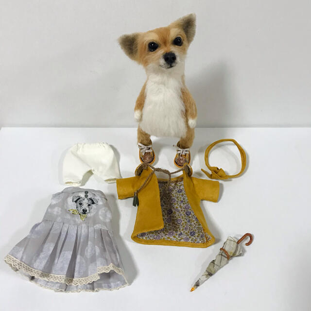 ページさん❗️羊毛フェルト 犬 人形 ハンドメイド