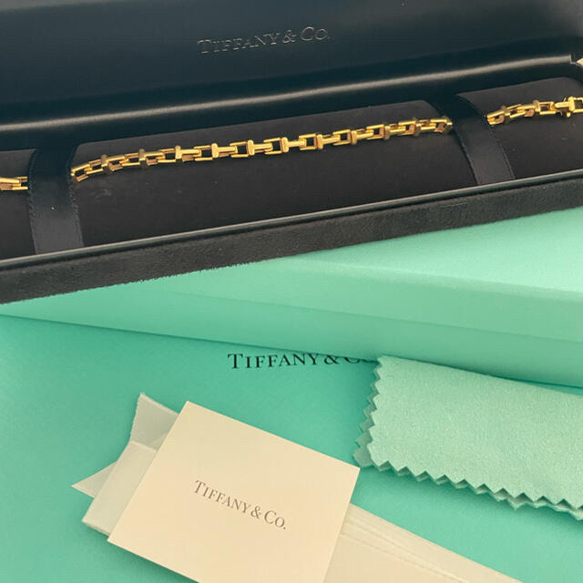 Tiffany ティファニー K18YG ナローチェーンブレスレット