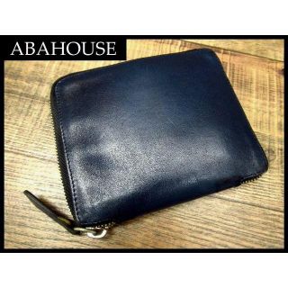 アバハウス(ABAHOUSE)の※専用　アバハウス レザー ラウンド ジップ コンパクト ウォレット ネイビー(長財布)