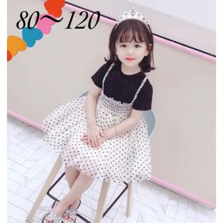 SALE⭐️キラキラトップスのドットチュールワンピース　新品　(ワンピース)