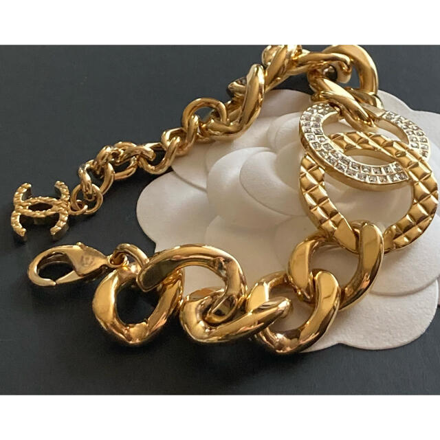 CHANEL - シャネル❤️太チェーン ビックロゴ ブレスレット❤️極美品
