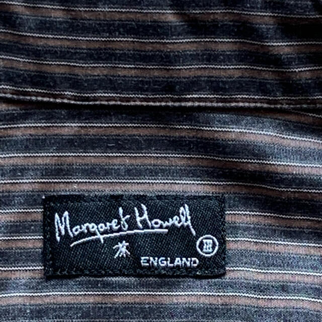 MARGARET HOWELL(マーガレットハウエル)のマーガレット・ハゥエル　ノースリーブシャツ　M レディースのトップス(シャツ/ブラウス(半袖/袖なし))の商品写真