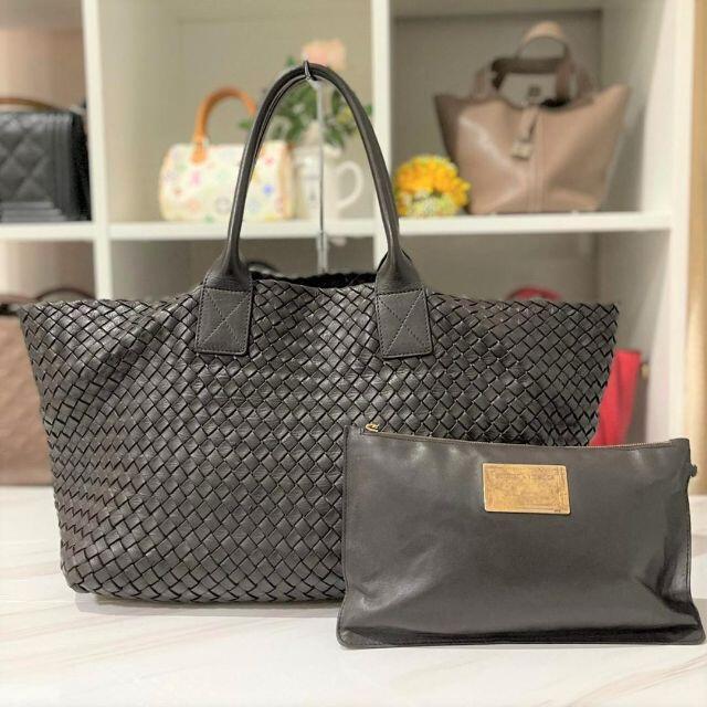 Bottega Veneta - ボッテガヴェネタ カバMM ダークブラウン トート