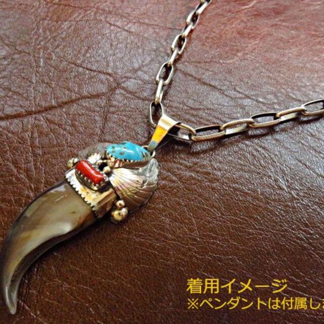 ナバホ ネックレス あずきチェーン 5.5mm 50cm ハンドメイド シルバー