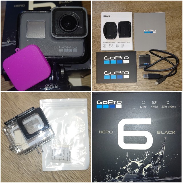 GoPro(ゴープロ)のGoPro HERO6BLACK 本体+リモコン+セルカ棒+アクセサリー スマホ/家電/カメラのカメラ(ビデオカメラ)の商品写真