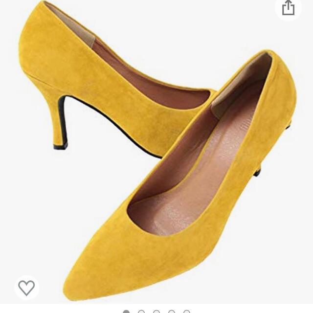 titivate(ティティベイト)のTitivate ヒール　パンプス　24cm〜24.5cm 黄色 レディースの靴/シューズ(ハイヒール/パンプス)の商品写真