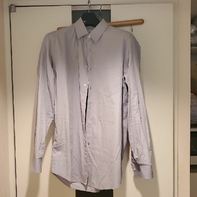 UNIQLO(ユニクロ)の激安‼️美品‼️＋J　ジル・サンダー　ブルーグレービジネスドレスシャツ メンズのトップス(シャツ)の商品写真