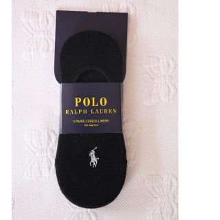 ポロラルフローレン(POLO RALPH LAUREN)のPOLOラルフローレンのレディースのフットカバー3足セット【新品】ブラック(ソックス)