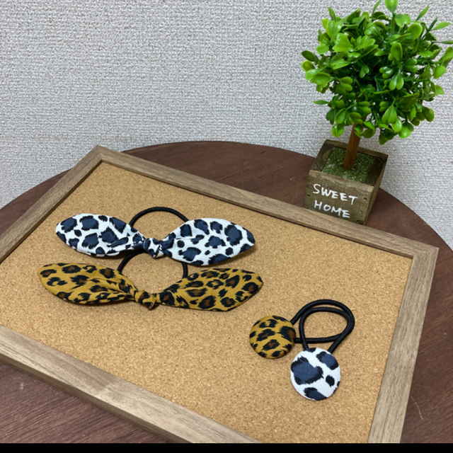 ハンドメイド 猫 BOX ティッシュケース ひょう柄 ヘアゴム ハンドメイドのインテリア/家具(インテリア雑貨)の商品写真