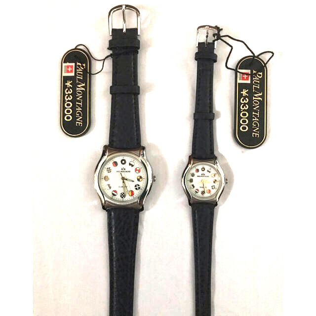 ポールモンターニュ 腕時計 国際信号旗インデックスデザイン 2本セット 男女 7