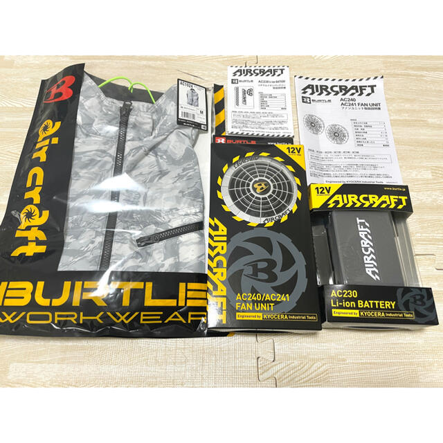 AC230ファンセット品番エアークラフト　BURTLE バートル　M 空調服