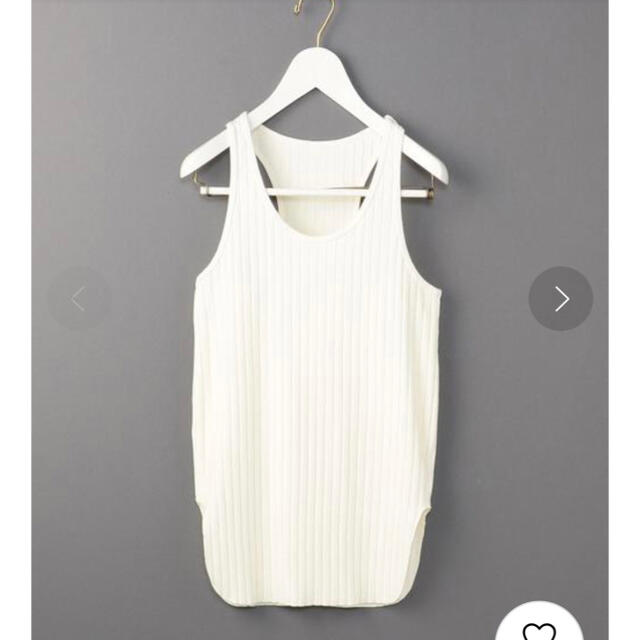 BEAUTY&YOUTH UNITED ARROWS(ビューティアンドユースユナイテッドアローズ)のROKU6 ロク　RIB TANK TOP リブタンクトップ　美品 レディースのトップス(タンクトップ)の商品写真